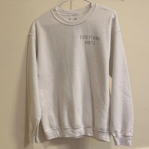 Threadless White Graphic Sweatshirt